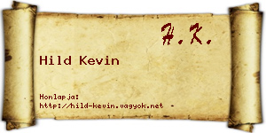 Hild Kevin névjegykártya